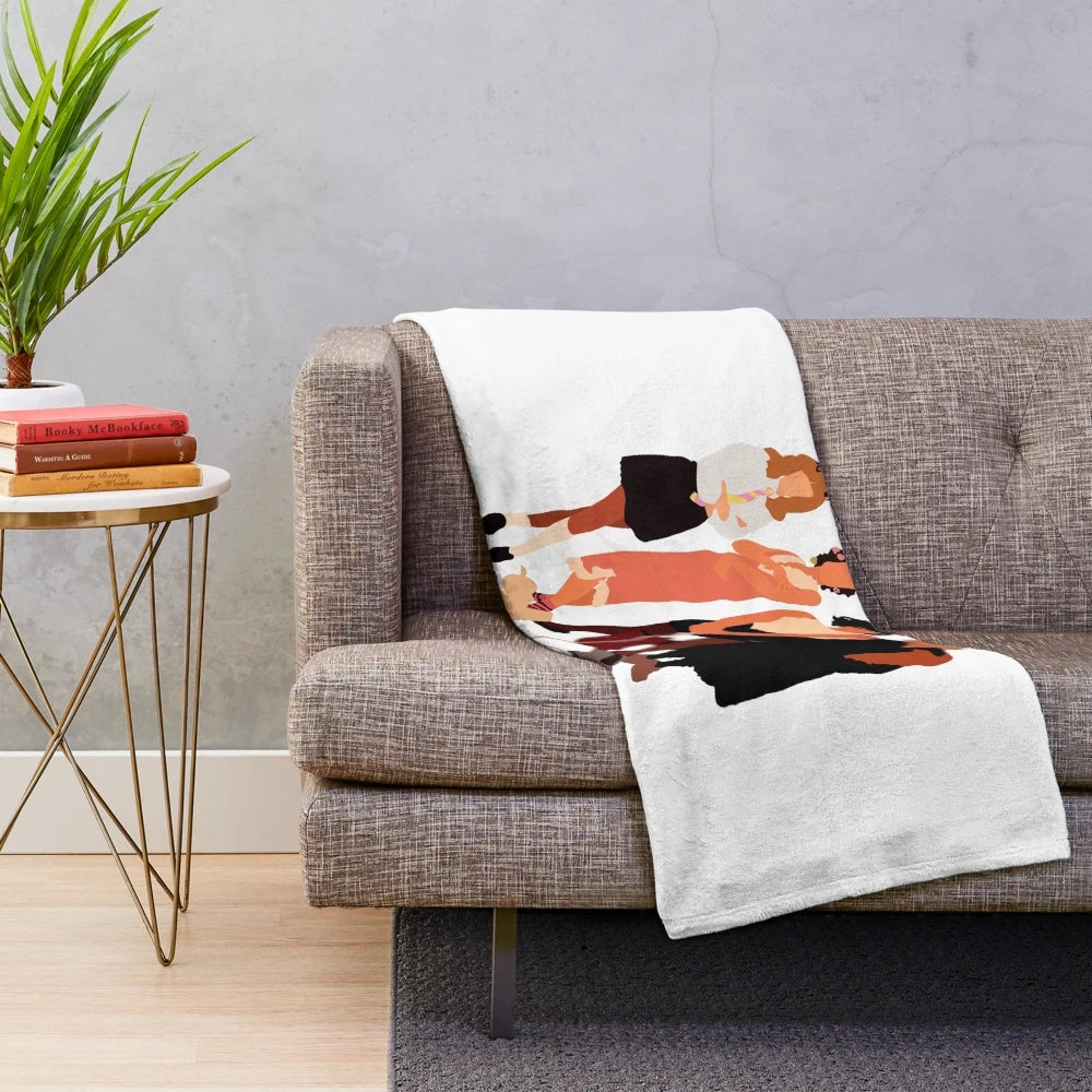 Cozy plush blanket with band music aesthetic design