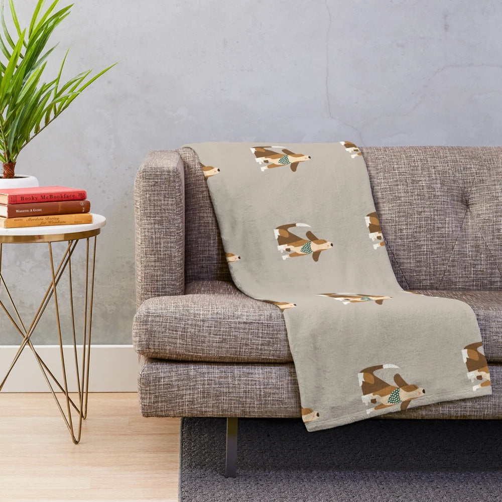 Soft and snuggly beagle plush blanket for pet lovers