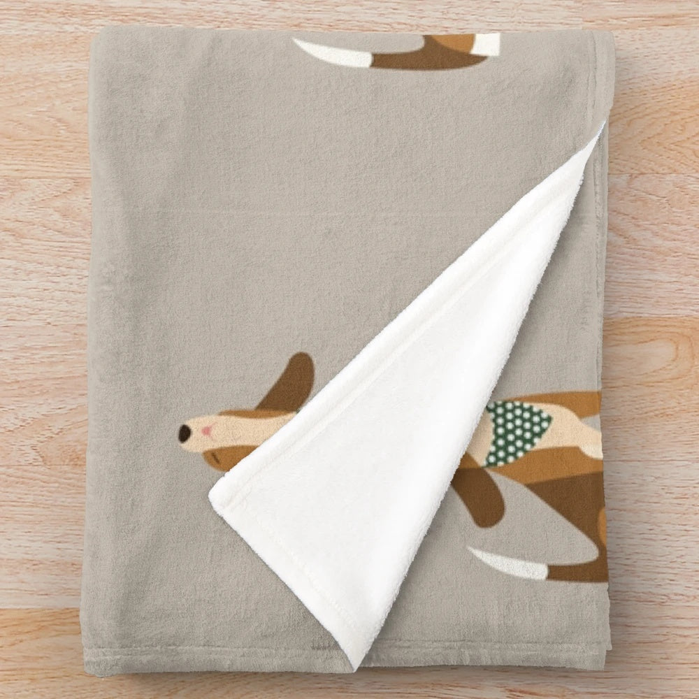 Soft and snuggly beagle plush blanket for pet lovers