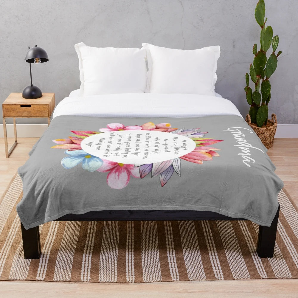 Soft and cuddly plush blanket, perfect gift for grandma from grandchildren
