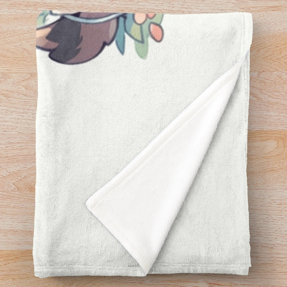 Plush blanket featuring a group of nurse dogs in a hospital setting