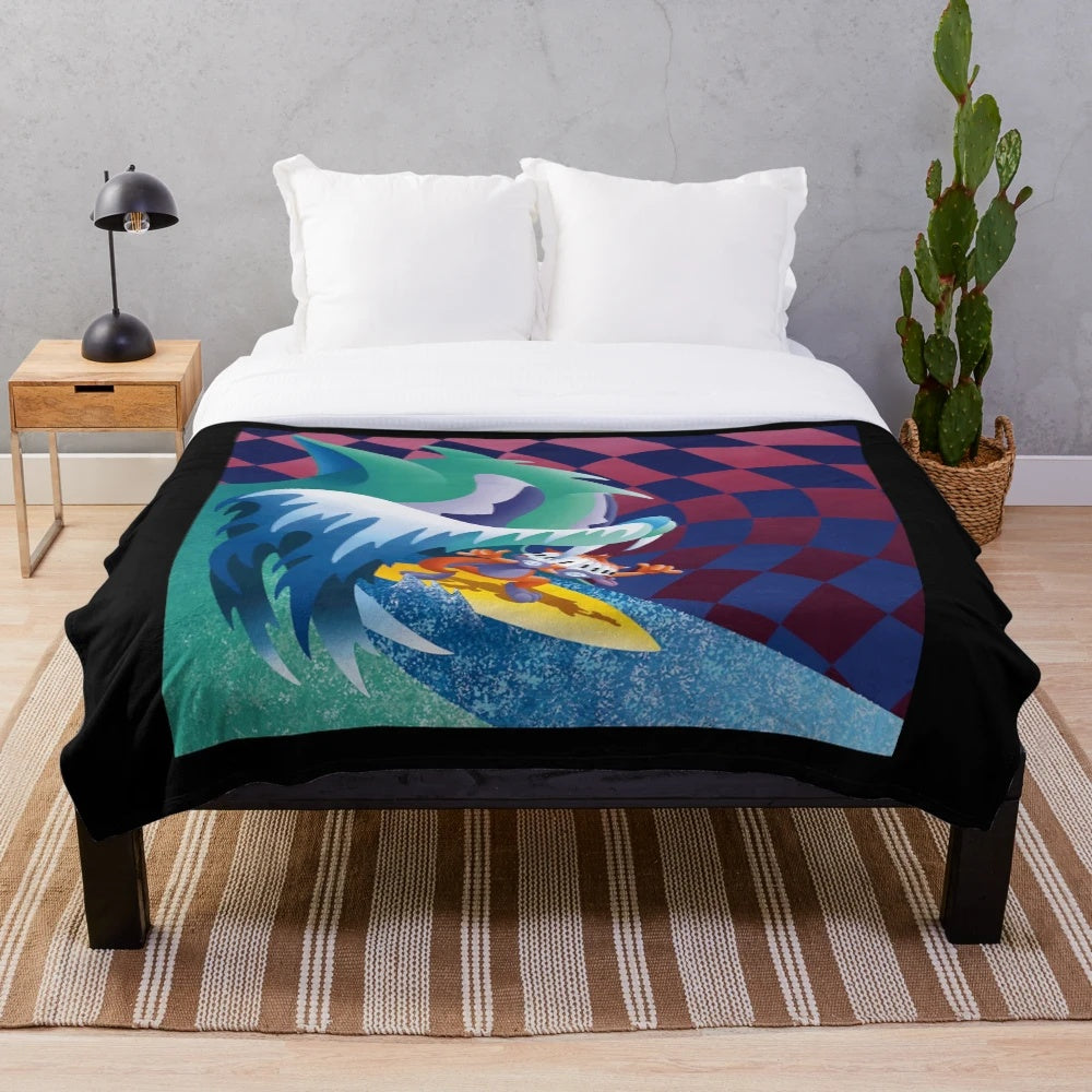 Soft, plush blanket inspired by MGMT's album "Congratulations
