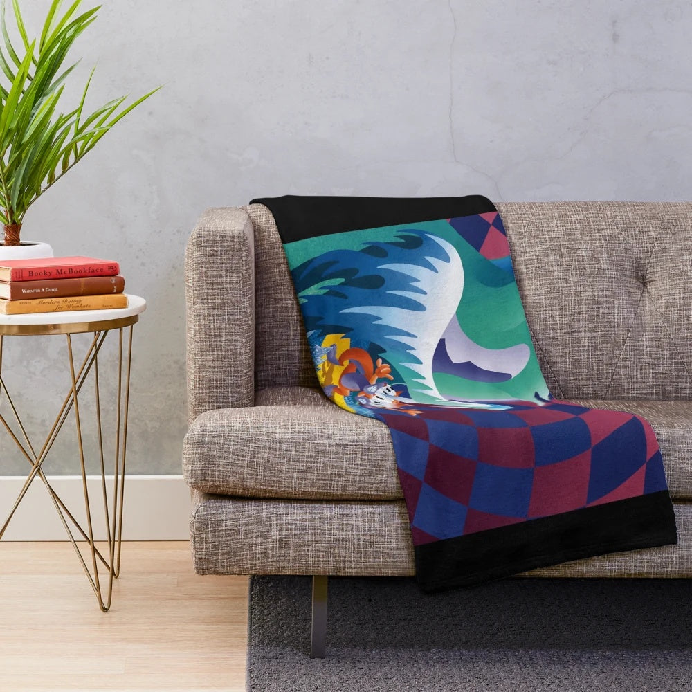 Soft, plush blanket inspired by MGMT's album "Congratulations