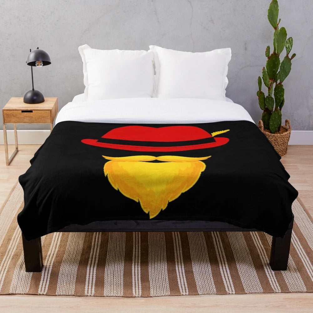 Plush blanket featuring the iconic Oktoberfest beer festival imagery