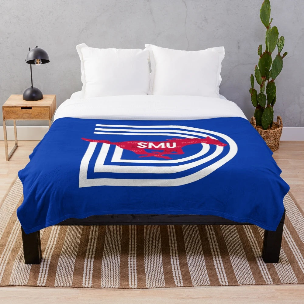 Soft and plush SMU-themed blanket