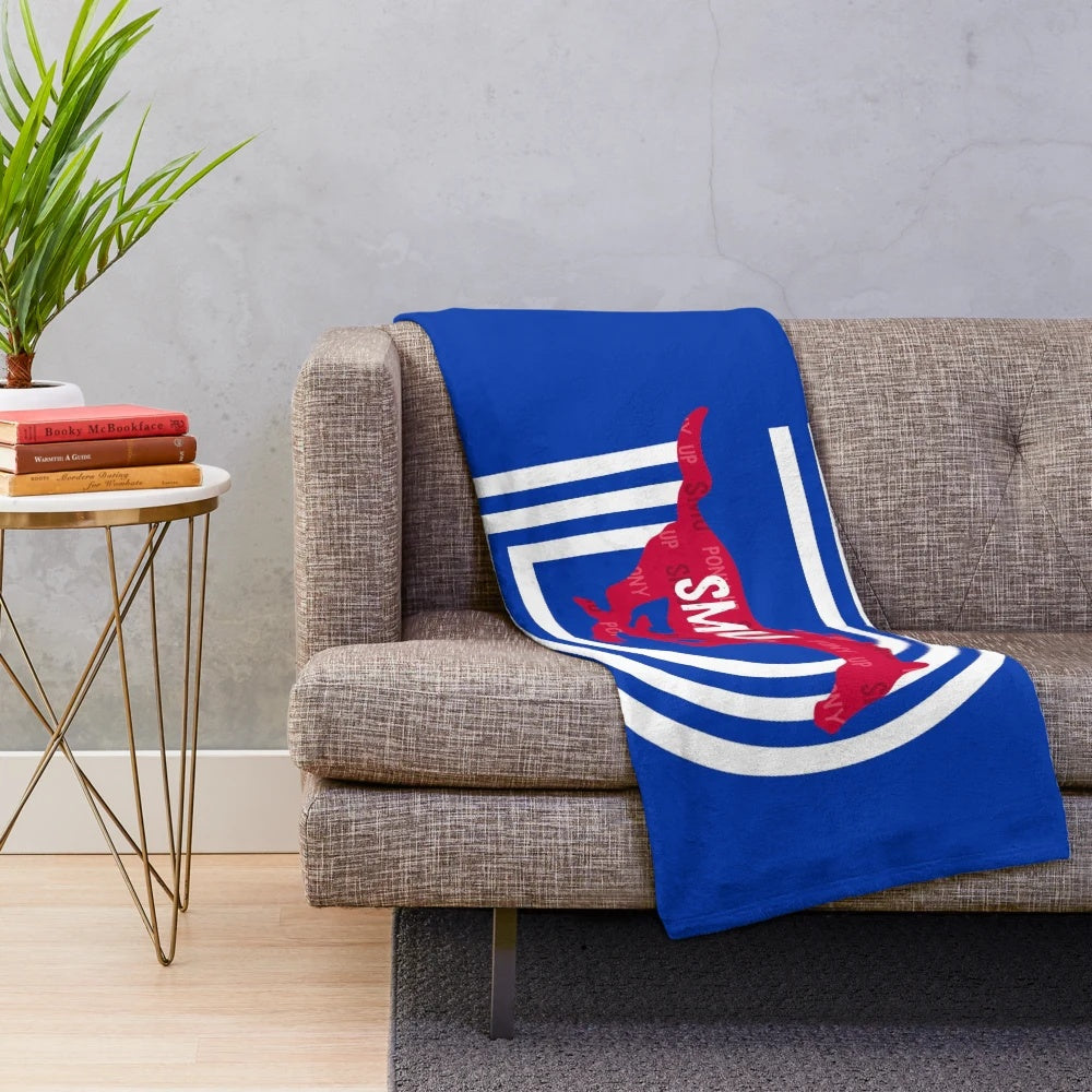 Soft and plush SMU-themed blanket