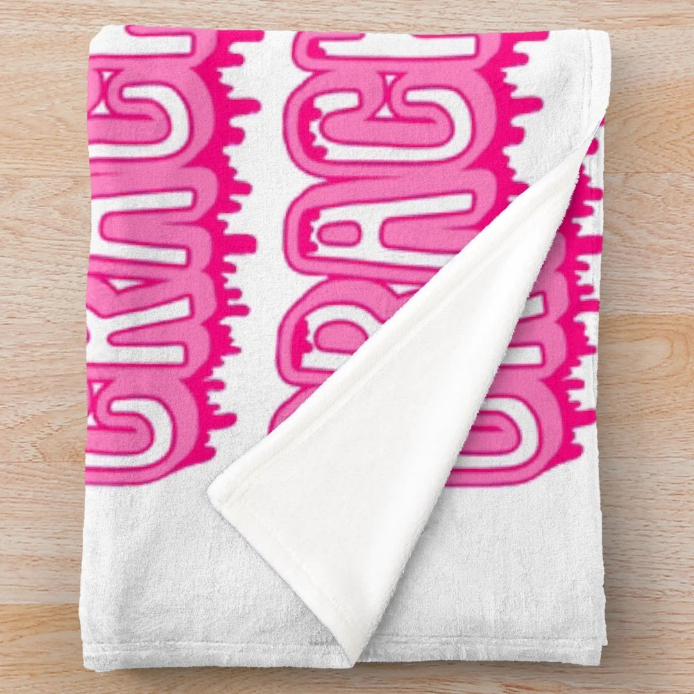 Crackhead Energy plush blanket with a cozy, comfortable design