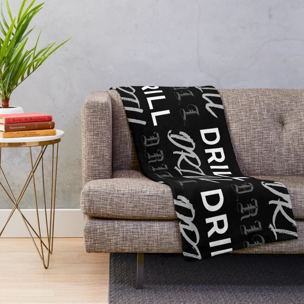 Plush blanket with grime and drill music inspired design