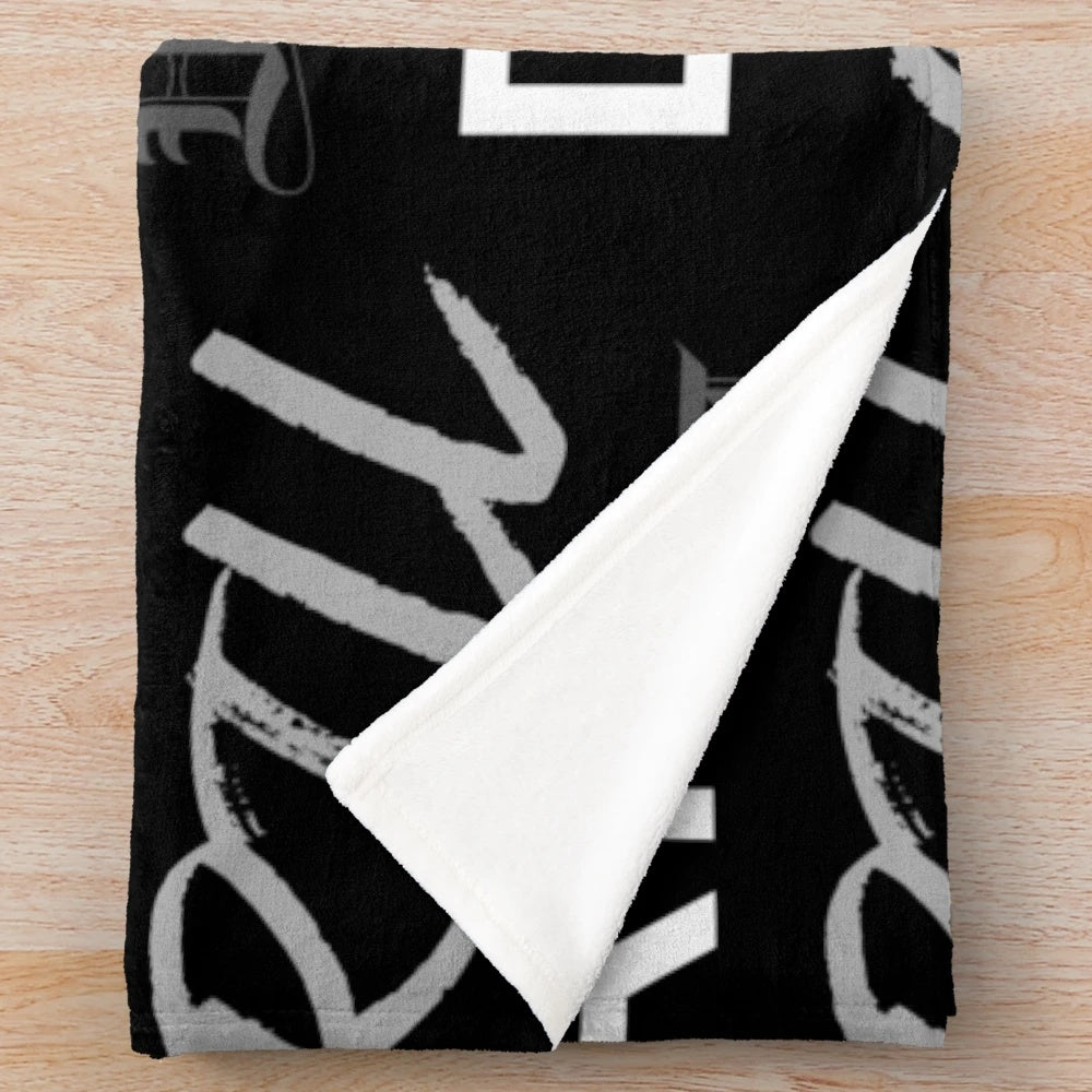 Plush blanket with grime and drill music inspired design