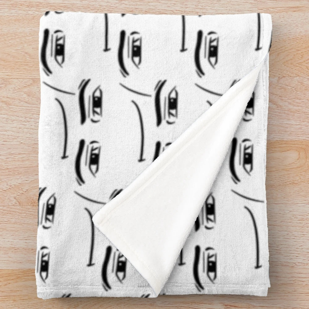 Plush blanket with a detailed man face design, perfect for Roblox fans and meme enthusiasts.