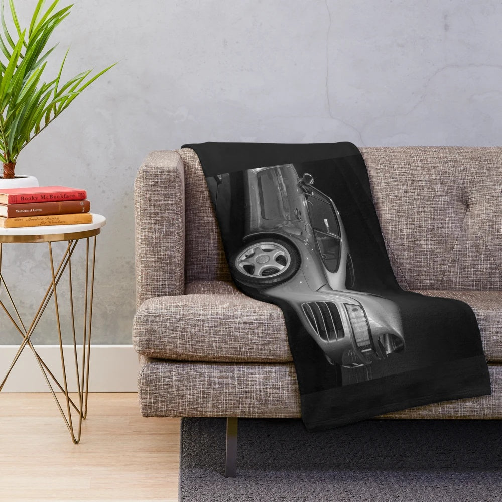 Soft and Plush Blanket with Sports Car Rear End Design