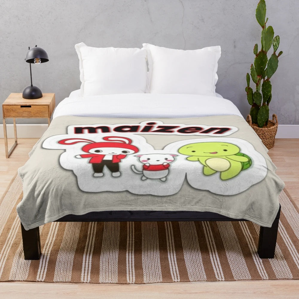 Plush blanket featuring the anime character Mikey Maizen