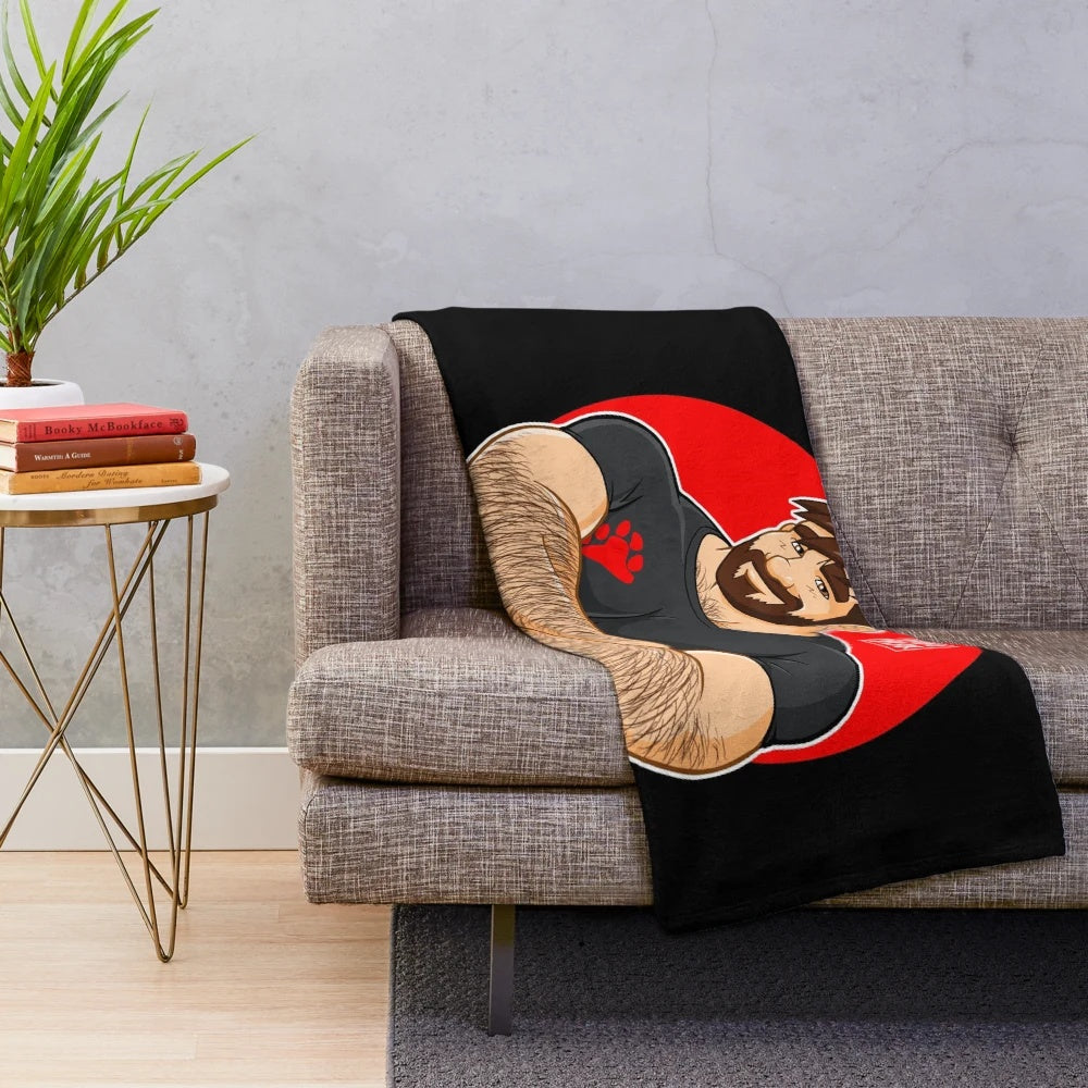 Plush blanket with bobobear and gay bear art design