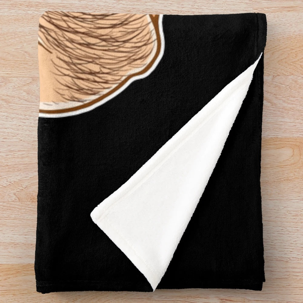 Plush blanket with bobobear and gay bear art design