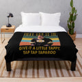 Plush blanket with Adam Sandler quote "just tap it in, give it a little tappy