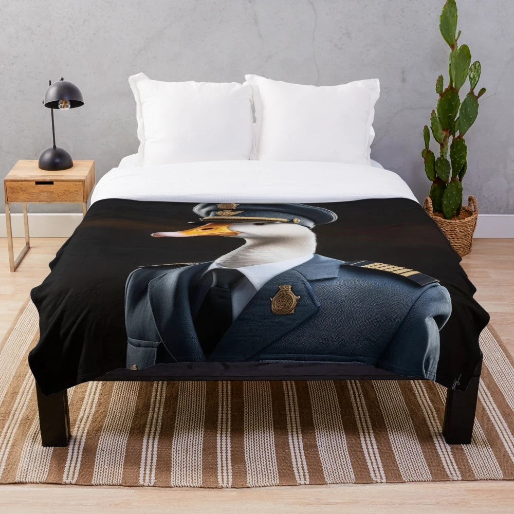 Plush blanket with beautiful bird and animal designs