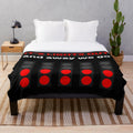 Plush blanket with F1 racing, commentators, and champions