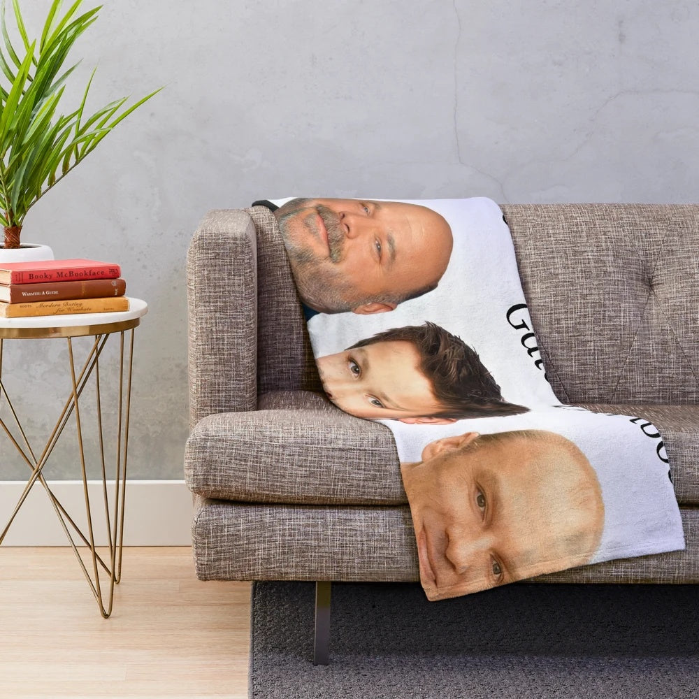 Plush blanket with gaslight gatekeep girlboss meme design