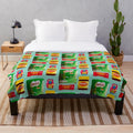 Australian snacks-themed plush blanket