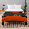 Plush Blanket Showcasing Vintage British Rail Locomotives and Trains