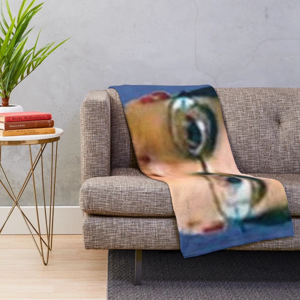 Soft and plush blanket with the famous McLovin meme design