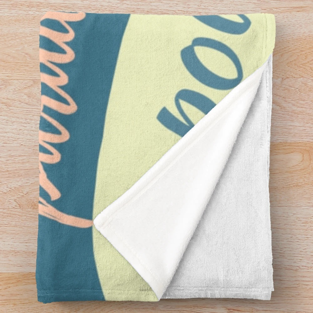 Plush blanket with Outer Banks quotes and characters