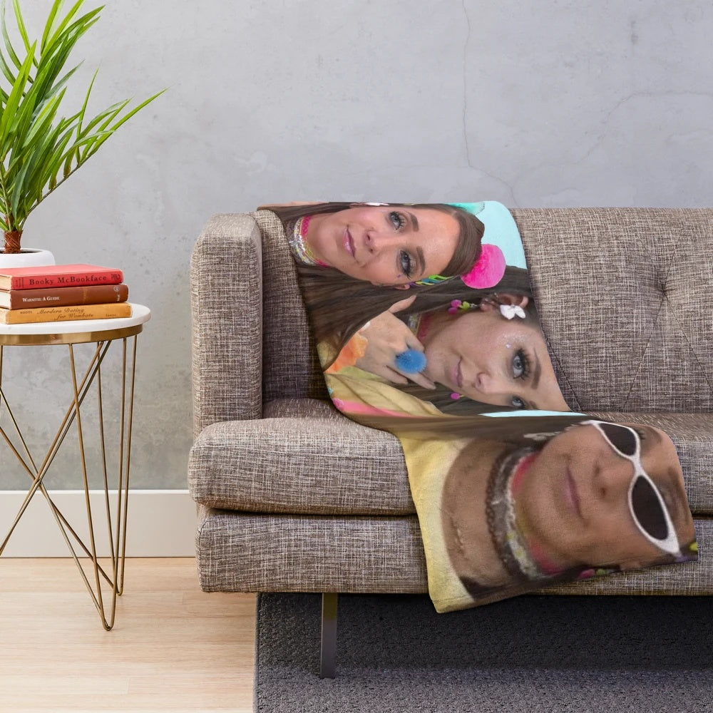 Plush blanket with Jenna Marbles collage design