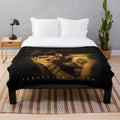 Plush blanket with the name and image of Latin music artist Sebastian Yatra's MANTRA