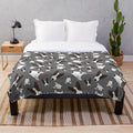 Plush blanket with image of two bull terriers