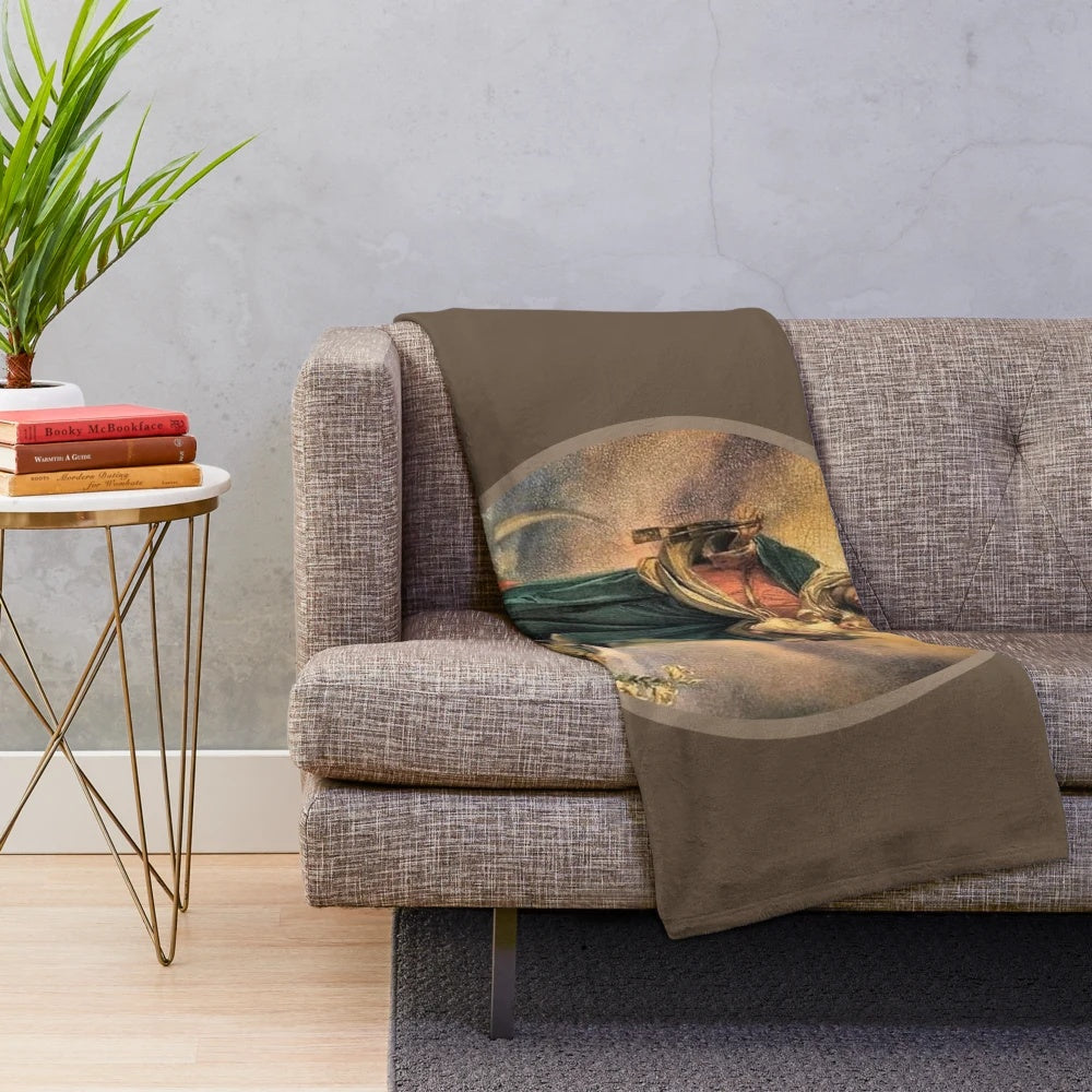 Plush blanket with image of Our Lady of Mount Carmel