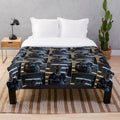 Plush blanket with image of Reece Walsh(4), player for the New Zealand Warriors rugby league team
