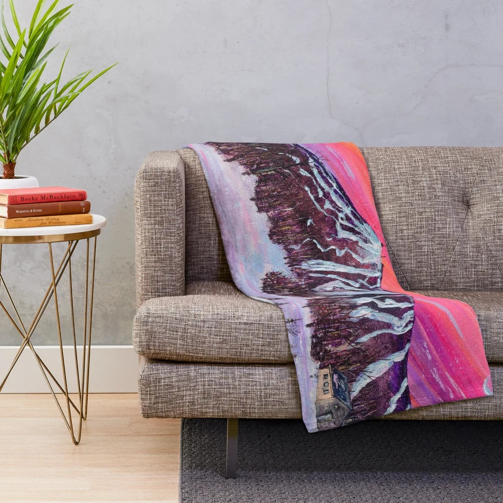 Sugarloaf Mountain landscape plush blanket