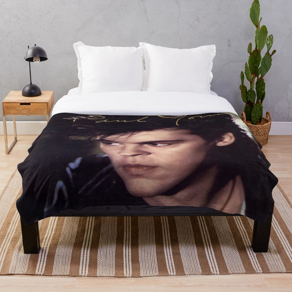 Plush blanket with the album cover of Paul Young's "The Secret of Association