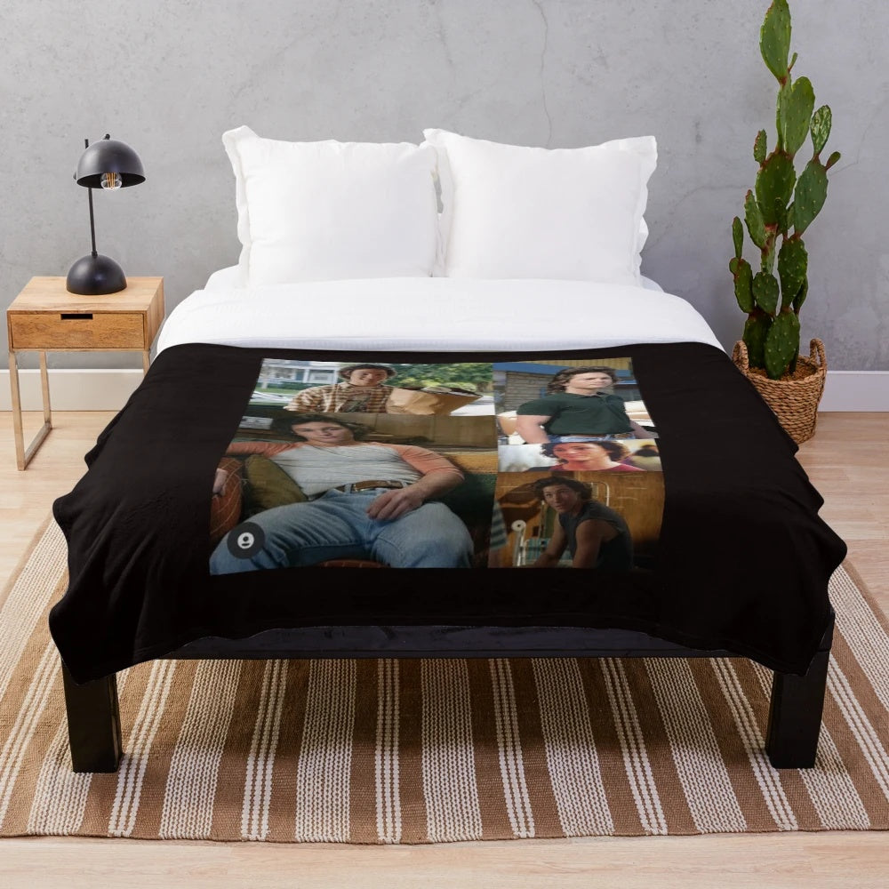 Plush blanket featuring the character George Cooper Jr from the popular TV show Young Sheldon