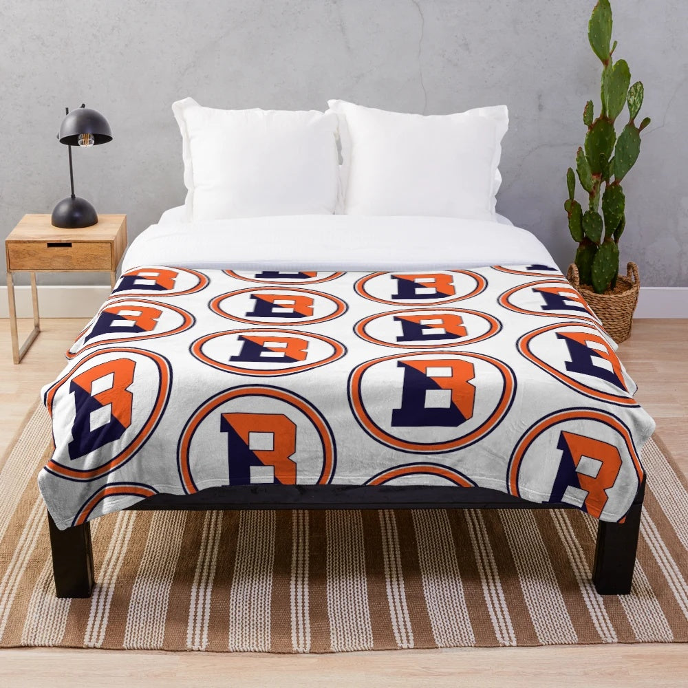 Soft and Comfortable Plush Blanket with Bucknell University Bison Design