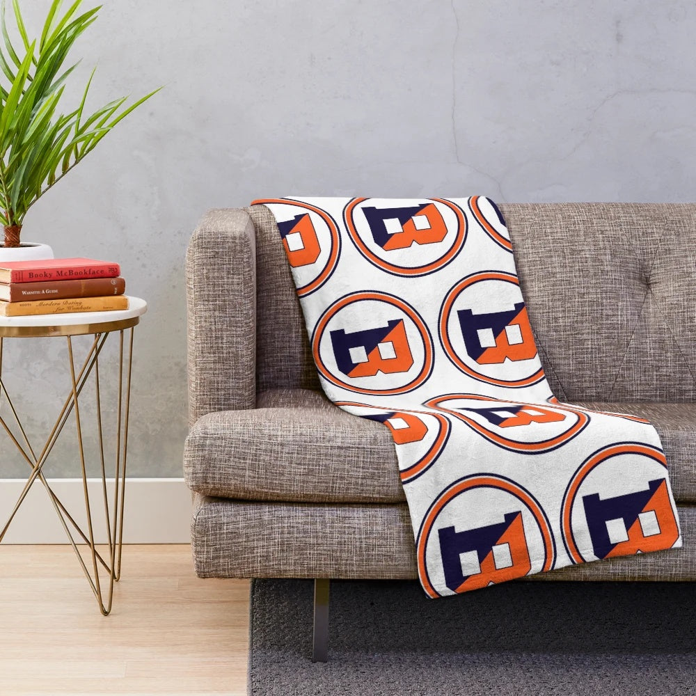 Soft and Comfortable Plush Blanket with Bucknell University Bison Design