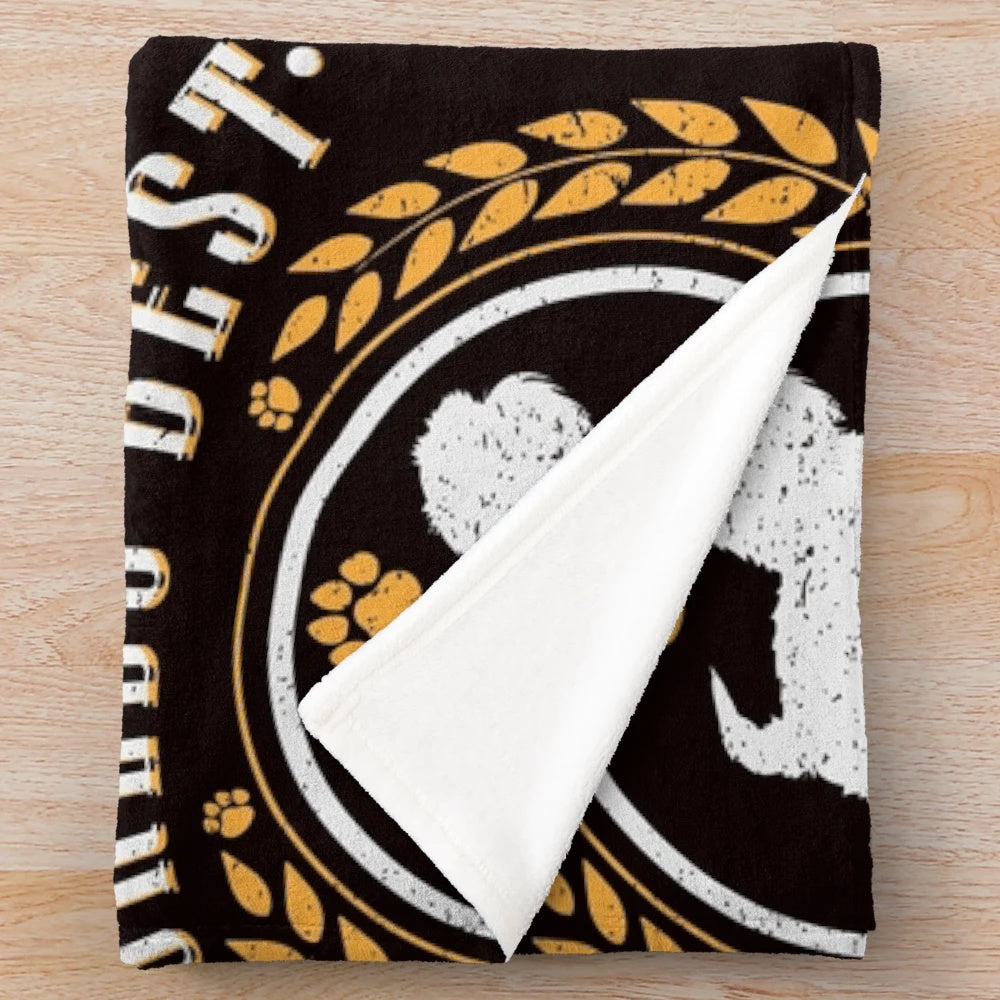 Plush blanket with the image of a Griffon Bruxellois dog breed