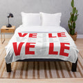 Plush blanket with the Danish flag of Vejle, Denmark