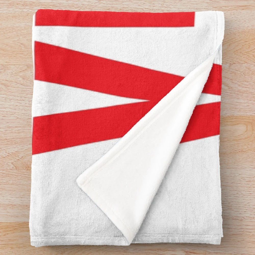 Plush blanket with the Danish flag of Vejle, Denmark