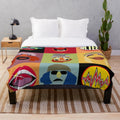 Plush blanket with The Electric Mayhem Muppets from The Muppet Show