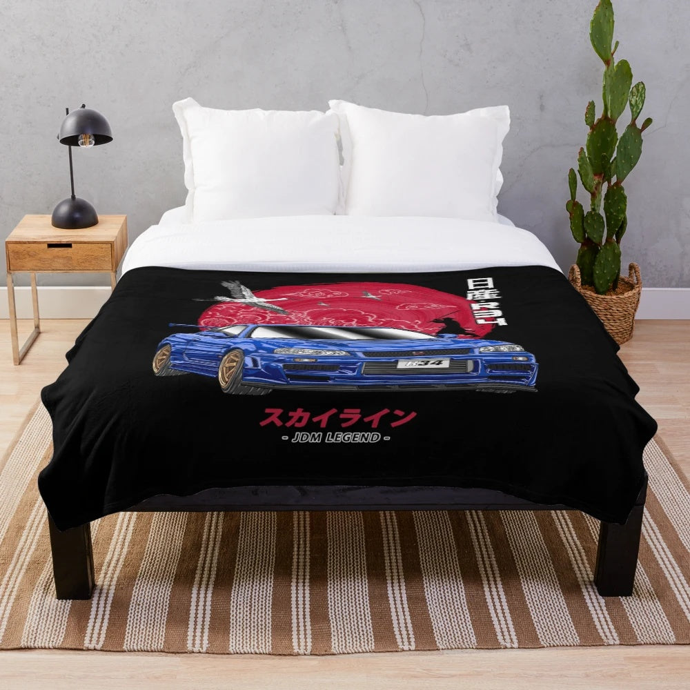 Nissan Skyline GT-R R34 plush blanket