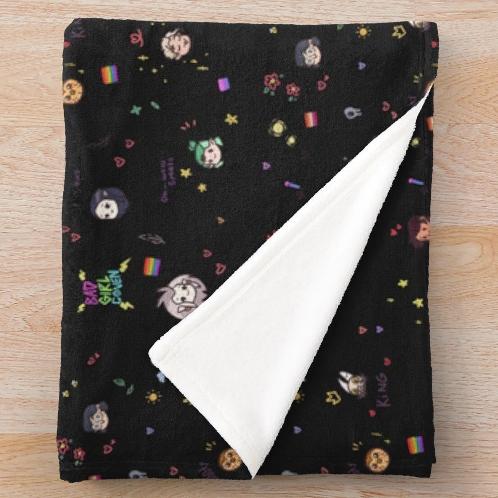 The Owl House Plush Blanket with Luz Noceda and Amity Blight