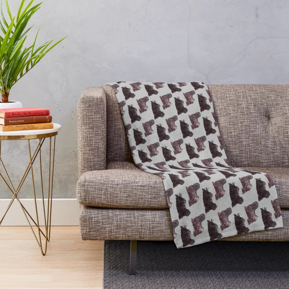 Hungarian Puli dog breed printed on a plush blanket
