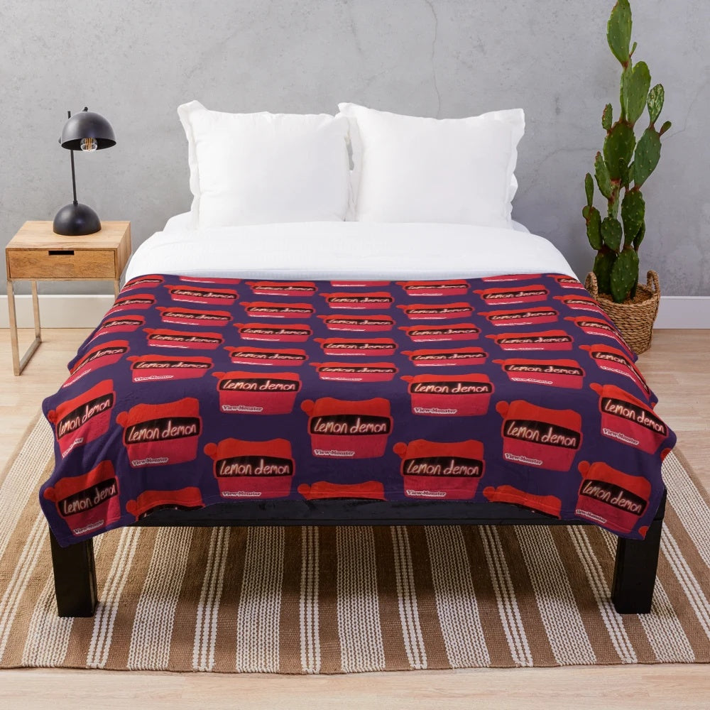 Cozy plush blanket with View-Monster art design