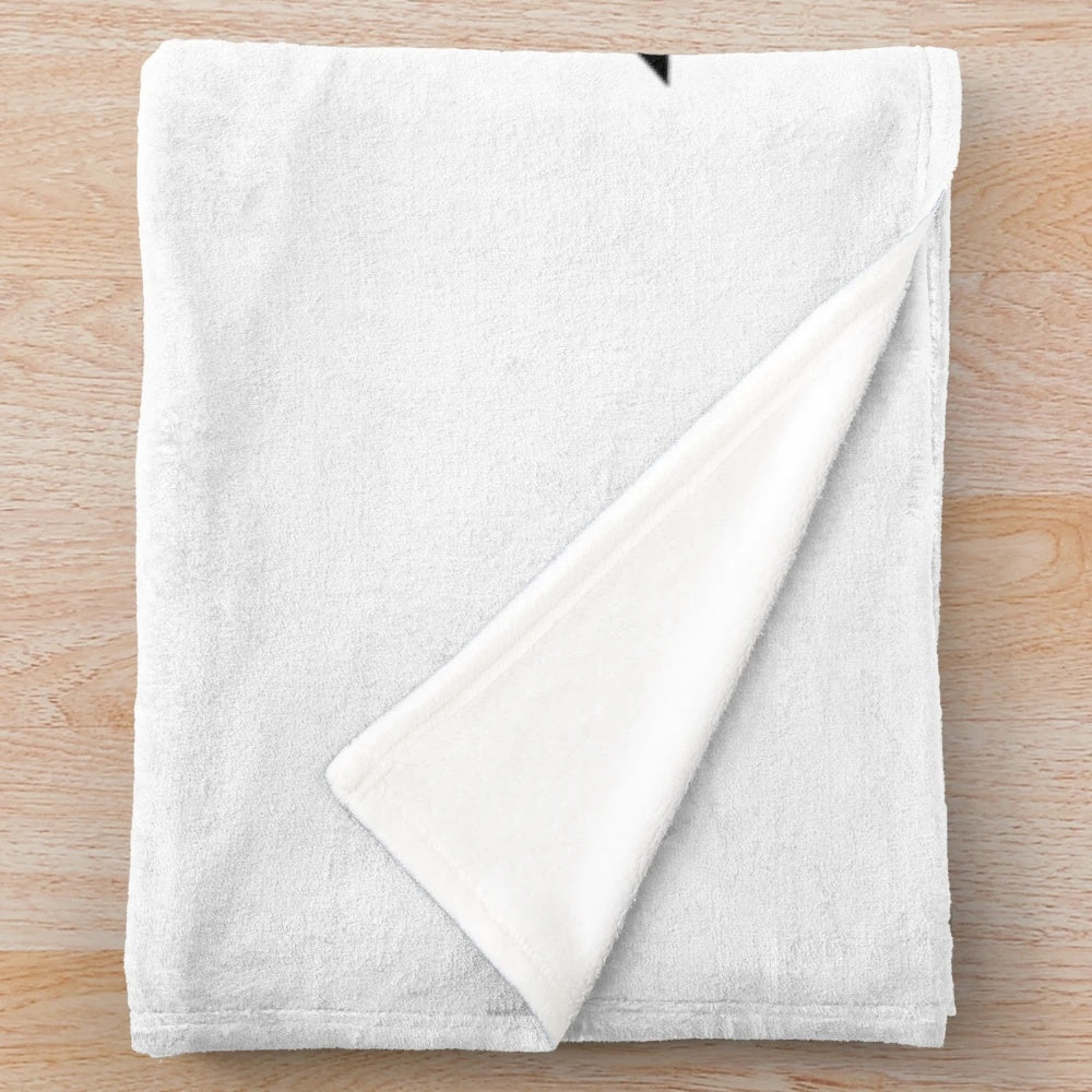 Plush blanket with Japanese kanji and cultural symbols