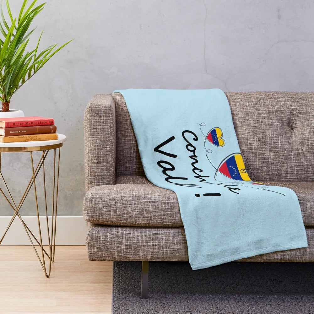 Plush blanket with venezuelan slang and cultural expressions