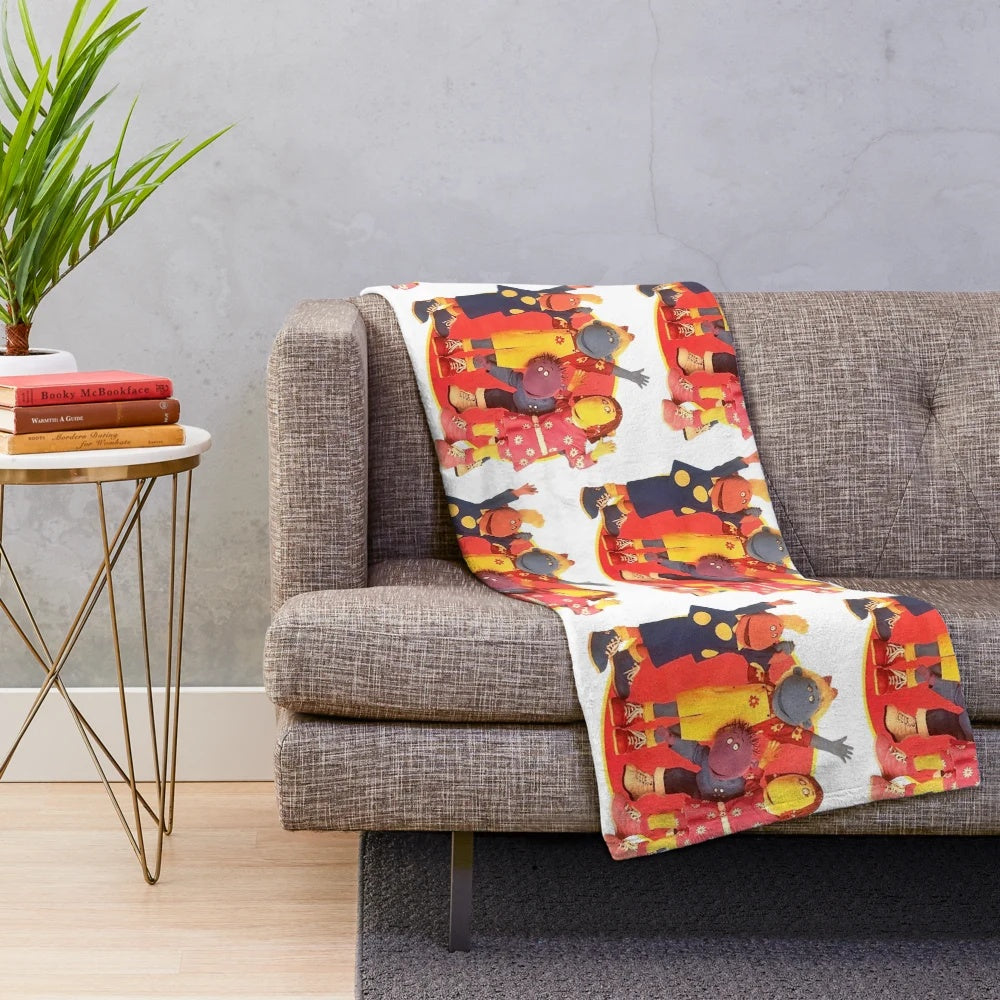 Soft plush blanket featuring characters from the popular 2000s TV show Tweenies