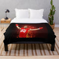 Soft and plush blanket featuring the 49ers team colors and George Kittle's jersey number