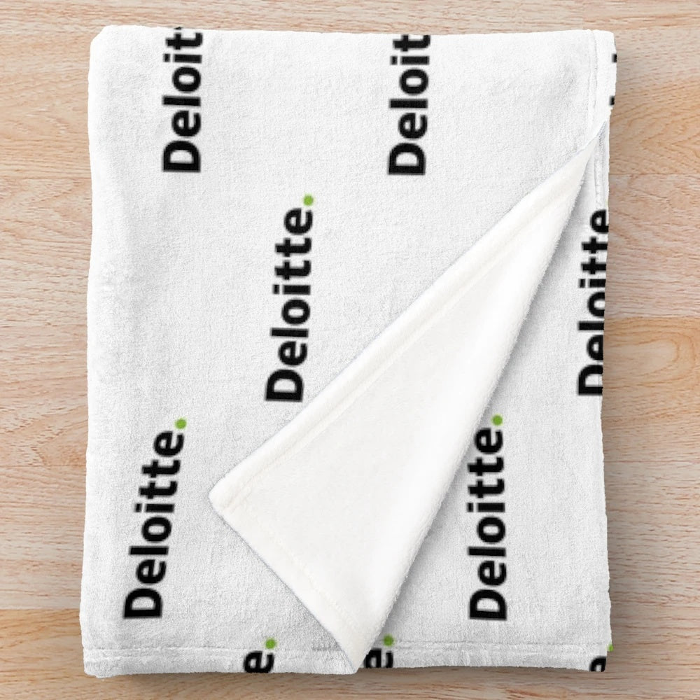 Soft plush blanket with accounting-inspired design