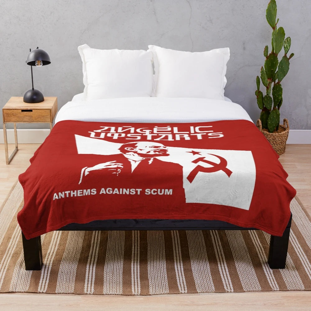 Angelic Upstarts-inspired plush blanket